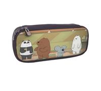 YINGD We Bare Bears Season Pencil Case Travel-Friendly Synthetic Leather Pouch for Pens & Pencils