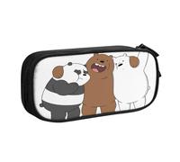 YINGD We Bare Bears Season Pencil Case with Padded Handle - Easy Carry Oxford Fabric Bag for School, Office, Art Classes