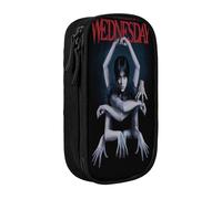 YINGD Wednesday Addams Pencil Case Large Capacity Pen Case Double Zippers Pen Bag Office Stationery Bag Cosmetic Bag with Compartments