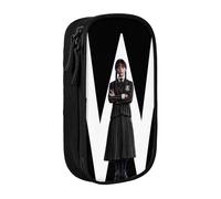 YINGD Wednesday Addams Pencil Case Large Capacity Pen Case Double Zippers Pen Bag Pencil case