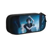 YINGD Wednesday Addams Pencil Case Large Capacity Pen Case Double Zippers Pen Bag Pencil case