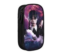 YINGD Wednesday Addams Pencil Case, Multipurpose Pencase,Large Capacity Durable Pencil Pouch Storage Pen Bag Organizer Stationery