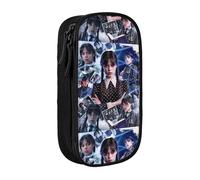 YINGD Wednesday Addams Pencil Case, Multipurpose Pencase,Large Capacity Durable Pencil Pouch Storage Pen Bag Organizer Stationery