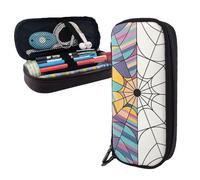 YINGD Wednesday Background Pencil Case Pen Bag Leather Makeup Cosmetic Bag Stationery Pencil Box-SYS550