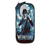 YINGD Wednesday Big Capacity Pencil Case, Large Storage Pencil Pouch Pen Case Bag with Zipper for School College Student Office Supplies Girls