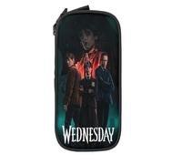 YINGD Wednesday Big Capacity Pencil Case, Large Storage Pencil Pouch Pen Case Bag with Zipper, Pencil Case for School College Student Office Supplies Girls