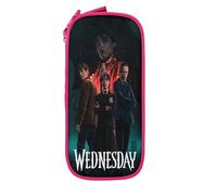 YINGD Wednesday Big Capacity Pencil Case, Large Storage Pencil Pouch with Zipper, Organizer Caser