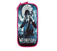 YINGD Wednesday Big Capacity Pencil Case, Large Storage Pencil Pouch with Zipper, Organizer Caser