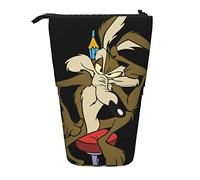 YINGD Wile E. Coyote and Road V Runner Pen Case Expandable Peanuts Organizer Bags Retractable Pen Case Cute Large Capacity Boy Girl Stationery Pouch Lightweight for School Offi