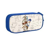 YINGD Wile E Coyote Pencil Case Large Capacity Pencil Holder Stationery Case Pen Bags Cute Boys Girls Children Celebration Blue t184jcf