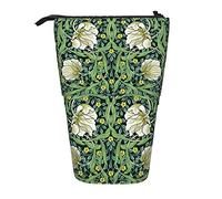 YINGD William Morris Floral Pattern Pen case Expandable Peanuts Pen Holder Retractable Pen case Cute Large Capacity Stationery Stands Lightweight for Students cc29