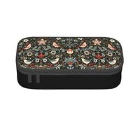 YINGD William Morris Floral Pattern Pencil Case Large Capacity Pencil Holder Stationery Case Pen Bag Cute for Boys and Girls