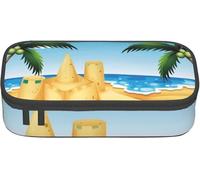 YINGD WQ Underwater World Blue Marine Life Print Pencil Pen Case Large Capacity Pencil Box Bag Pencil Cases Organizer for Office College School Adult Te