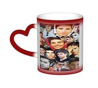 YINGD Zac Mug Efron Color Changing Black Mug Magic Mug - 12 Oz Red