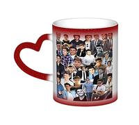 YINGD Zac Mug Efron Mug Ceramic Mug Heat Changing Coffee Mug Ceramic Heat Sensitive Color Changing Beverage Mug Tea Mug Coffee Mug Red