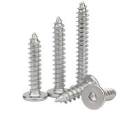 YINGDLEB 10/100pc M2 M2.3 M2.6 M3 M4 M5 M6 CM 304 Stainless Steel Ultrathin Hex Ultra Thin Low Flat Wafer Head Self Tapping Screw(X 20mm,M3.5 50pcs)