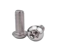 YINGDLEB 5-50pcs 304 Stainless Steel M2 M3 M4 M5 M6 M8 Six Lobe Torx Button Round Head with Pin Anti-theft Tamper Proof Security Screw(X10mm,M2.5 50PCS)