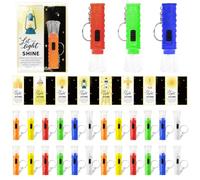 YINGENIVA 24 Set Religious Gifts Bulk Mini Torches with Bible Verse Card | LED Handheld Torch Keychains, Let Your Light Shine Card, Christian Gifts Sunday School Supplies, Classroom Rewards