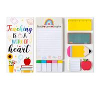 YINGENIVA 550 Sheets Teacher Sticky Notes Set Teacher Appreciation Gifts Bundle Writing Memo Pads Classroom Self-Stick Notes Pads Classroom School Supplies Page Marker Gift for Teacher Student