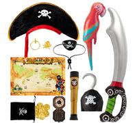 YINGENIVA Pirate Costume Accessories 12Pcs - Role Play Fancy Dress Set