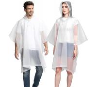 YingErTool 2 Pack of Rain Ponchos, Reusable Men Women Raincoat, EVA Portable Adults Waterproof Ponchos with Hood for Emergency, Family Outdoor Hiking, Cycling, Camping