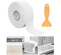 YingErTool Bath Sealant Strip, Bathroom Sealant Tape, Self Adhesive Caulk Strip, Waterproof Sealing Tape for Kitchen, Sink, Bathtub, Toilet, Shower with Sealing Tool 38mm x 3.2M White