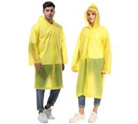 YingErTool Rain Poncho Raincoats, 2 Pcs EVA Reusable Rain Coat Jacket Emergency for Women Men with Hood and Drawstring