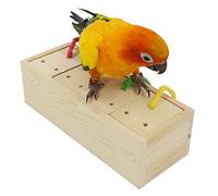YINGGE Wooden Bird Foraging Feeder Toys, Intelligence Toys for Medium and Large Parrots Sun Conures, Caique, Cockatoo, African Grey, Macaws, Amazon