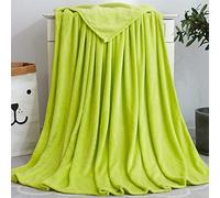 Yinghesheng Flannel Fleece Soft Throw Blanket for Settees/Sofa/Chairs/Couch - Lightweight, Warm and Cozy,Single/Double/Twin Bed Large Plush Blankets,lime green,180x200cm