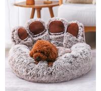 Yinghesheng Fluffy Calming Dog Bed, Washable Dog Sofa Cat Beds for Indoor Cats Comfortable Cozy Dog Bed Medium for Cats and Puppy Sleeping Pet Bed,Brown,60cm