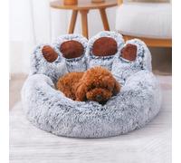Yinghesheng Fluffy Calming Dog Bed, Washable Dog Sofa Cat Beds for Indoor Cats Comfortable Cozy Dog Bed Medium for Cats and Puppy Sleeping Pet Bed,Gray,60cm