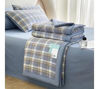 Yinghesheng Quilted Bedspreads for King Double Size, Printed Pattern Bedding Coverlets Lightweight Summer Blanket Comforter Soft Cotton Bedspread for All Season,C,150x200cm