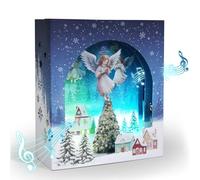 Yinghezu 3D Pop Up Christmas Cards with Lights & Music, Angel of Christmas Cards with Envelopes, Animated Christmas Gift Cards for Mom Women Men Kids Child Dad Father Wife Husband Boys Girls