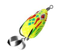 YINGhhh 4cm 5.8g Ray Frogs Crankbait Lures PVC Fishing with Double Hook Blackfish Baits Multiple Color