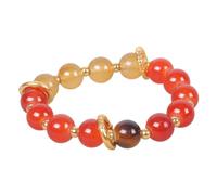YINGhhh Natural Red Agates Beaded Elegant Wristband Accessory Ideal for Trendsetters and Spiritually Minded Adults Sturdy Agates