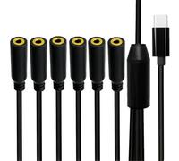 YINGhhh Type C to 3.5mm Sound Adapters with Digital Decoders Plugs & Play Headphone Splitter for Smartphones Tablets Laptops Multiple Device Compatible USB C Sound Splitter