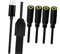 YINGhhh Type C to 3.5mm Sound Adapters with Digital Decoders Plugs & Play Headphone Splitter for Smartphones Tablets Laptops Multiple Device Compatible USB C Sound Splitter