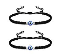 Yingjie 2 Pcs Evil Eye Bracelet,Evil Eye,Evil Eye Jewellery,Evil Eye Car Charm,Blue Evil Eye Beads Bracelets,Blue Eye Beads Bracelets,Evil Eye Bracelets,For Women Men Girls Boys Couples And Friend