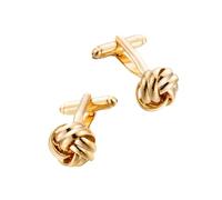 Yingjie Cufflinks For Men, Gold Knot Twisted Cufflinks, Suitable For Suits, Dresses, Shirts, Weddings, Business, Graduation Gifts