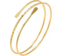 Yingjie Gold Arm Cuff,Adjustable Metal Armband,Gold Simple Three-Wrap Bracelet,Women'S Open Bracelet,Suitable For Women And Girls To Wear Daily,At Parties,At Weddings,And Can Also Be Given As A Gift.