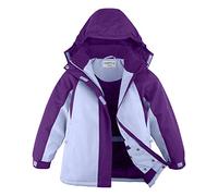 YINGJIELIDE Boy's Waterproof Ski Jacket,Kids Outdoor Snowboarding windproof Jacket,Fleece Lined Hooded,Warm Winter Snow Coat