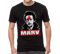 YINGLIAOO Home Alone Marv Iron Hit Booby Trap T-Shirt Graphic Top Printed Shirt Short-Sleeve Tee Mens Black