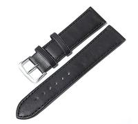 YINGO 10 Colors Strap Watch Leather Watches Band 12mm 14mm 16mm 18mm 20mm 22mm 24mm Compatible With Women Men Watchbands Solid Color Watch Belts(Black,22mm)
