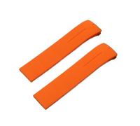 YINGO 20MM 21MM Black Orange Silicone Rubber Strap Compatible With TOUCH COLLECTION EXPERT SOLAR Series T091T013 T081 Men's Watch Bracelet(Orange NO clasp,20mm)
