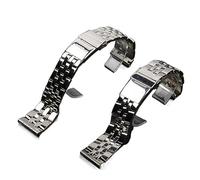 YINGO 20mm 22mm 24mm Solid Stainless Steel Watch Bracelet Compatible With Breitling Watch Bands(24mm)