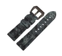 YINGO 22mm 24mm 26mm Camouflage Colorful Rubber Watch Band Compatible With Strap Gear S3 Classic(Black Black buckle,24mm)