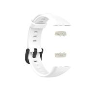 YINGO Many Colors New Silicone Watch Straps Compatible With Honor Band 6 Smart Watchband Replacement Bracelet Compatible With Band 6 Adjustable(White,For Honor band 6)