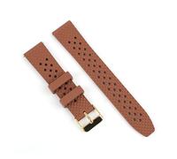 YINGO New Fluorine Rubber Watch Strap Three Dimensional Honeycomb Quick Release Watchband Accessories Compatible With 18mm 20mm 22mm(Brown gold buckle,22mm)