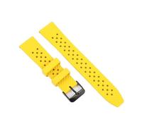 YINGO New Fluorine Rubber Watch Strap Three Dimensional Honeycomb Quick Release Watchband Accessories Compatible With 18mm 20mm 22mm(Yellow black buckle,20mm)