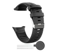 YINGO Safe Silicone Watch Band Sturdy Buckle Wrist Strap Compatible With POLAR Vantage V Watch Kit(Black)